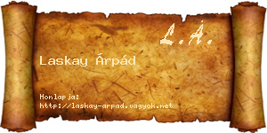 Laskay Árpád névjegykártya
