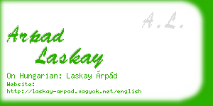 arpad laskay business card